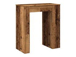 Mesa alta con estantes madera envejecida 95x47x103,5 cm
