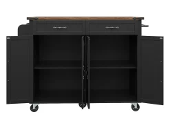 Mesa alta con tablero de espejo jaspeado, diseño moderno, MDF, color negro, patas de metal (100 x 90 x 90 cm)