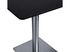 Mesa alta cuadrada de bar en madera negra A70xP70xAl75 cm Bary