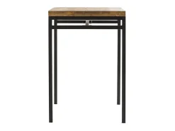 Mesa alta cuadrada en madera de mango y metal negro YPSTER