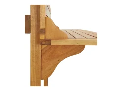 Mesa alta de balcón de madera maciza de acacia 90x37x122,5 cm