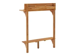 Mesa alta de balcón de madera maciza de acacia 90x37x122,5 cm