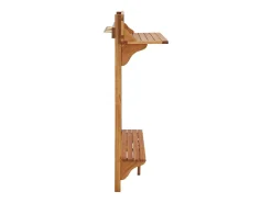 Mesa alta de balcón de madera maciza de acacia 90x37x122,5 cm