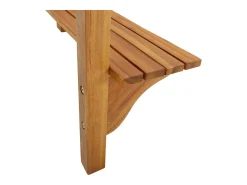 Mesa alta de balcón de madera maciza de acacia 90x37x122,5 cm