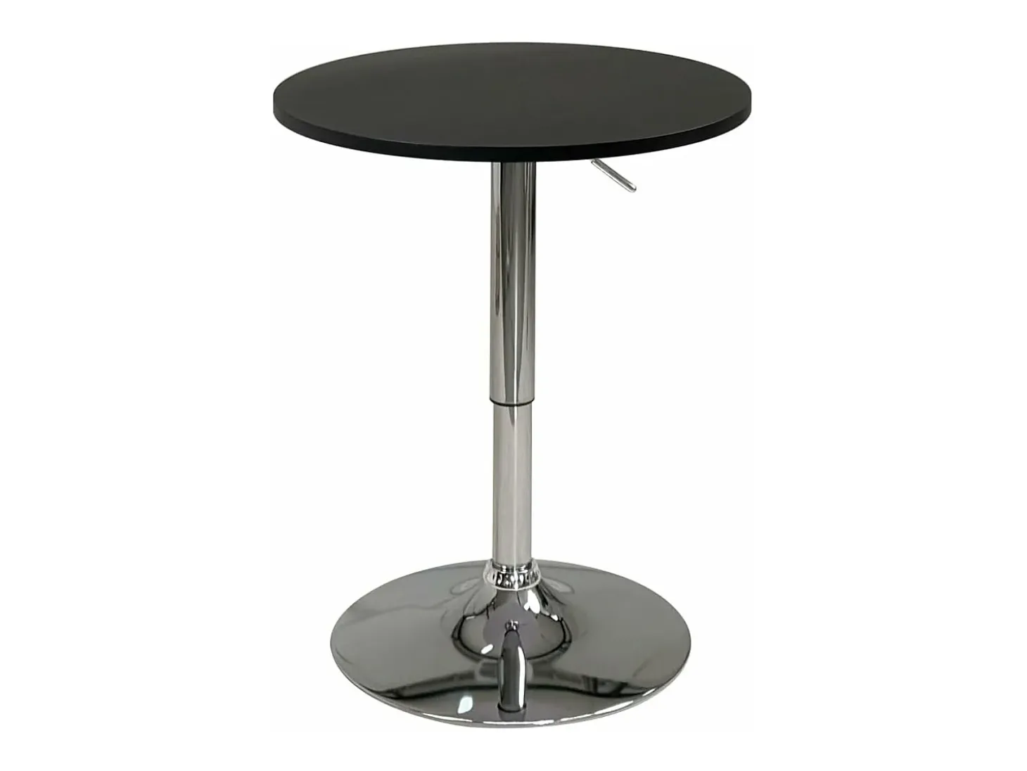 Mesa Alta de Bar Ø60 cm – Altura Regulable y Giratoria – Diseño Moderno SETI (Negro)