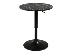 Mesa Alta de Bar Ø60 cm – Altura Regulable y Giratoria – Diseño Moderno SETI (Mármol)