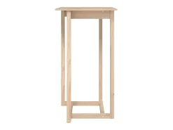Mesa alta de bar de madera maciza de pino 60x60x110 cm