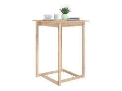 Mesa alta de bar de madera maciza de pino 80x80x110 cm ES808644