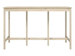 Mesa alta de bar de madera maciza de pino 180x80x110 cm ES582942