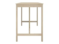 Mesa alta de bar de madera maciza de pino 180x80x110 cm ES582942