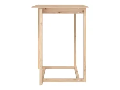 Mesa alta de bar de madera maciza de pino 80x80x110 cm