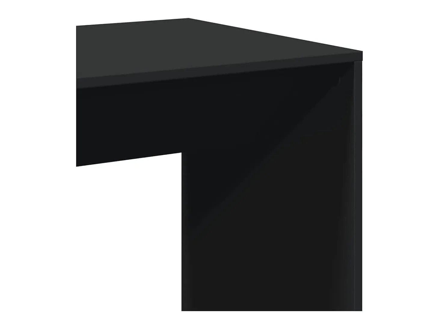 Mesa alta de bar madera de ingeniería negra 51x50x103,5 cm