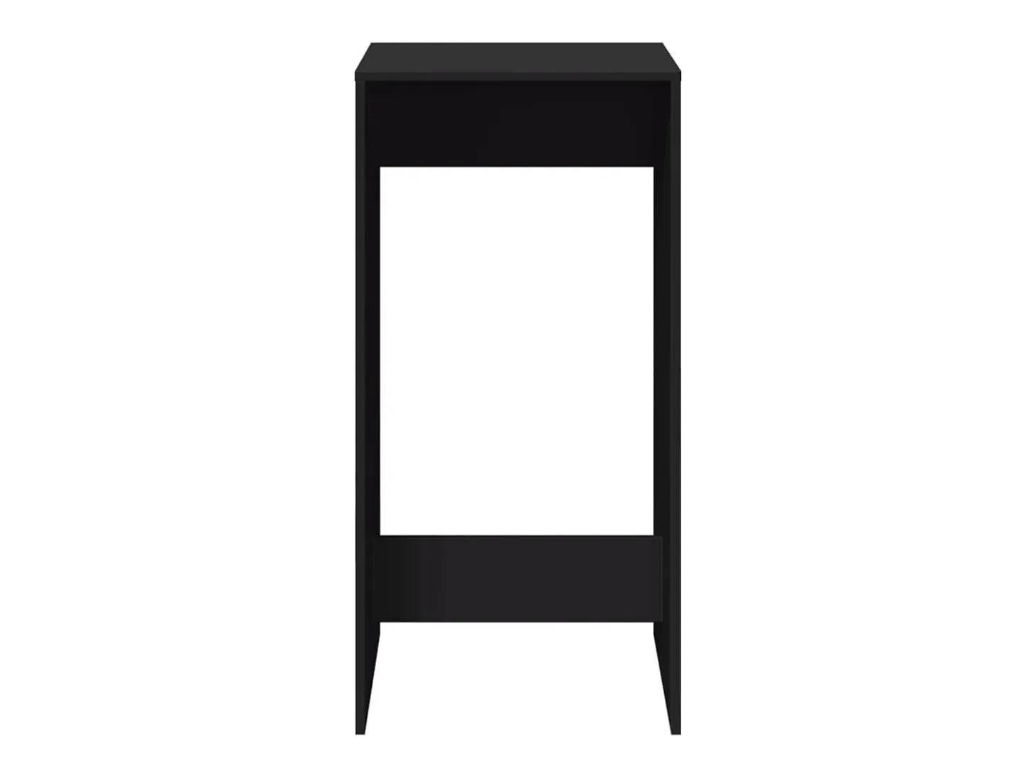 Mesa alta de bar madera de ingeniería negra 51x50x103,5 cm