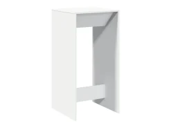 Mesa alta de bar madera de ingeniería blanca 51x50x103,5 cm