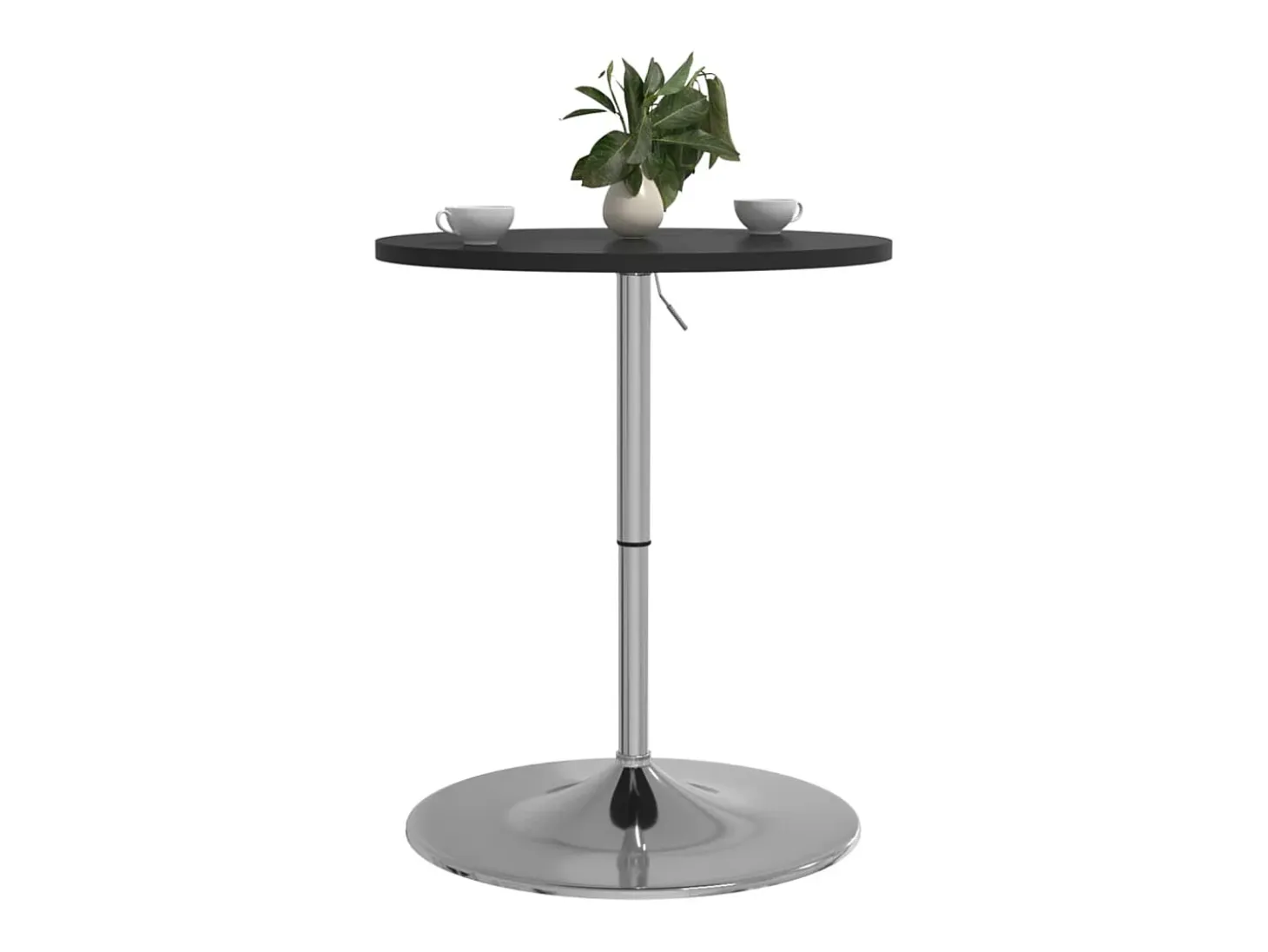 Mesa alta de bar madera ingeniería y acero negra 60x60x90 cm ES127063