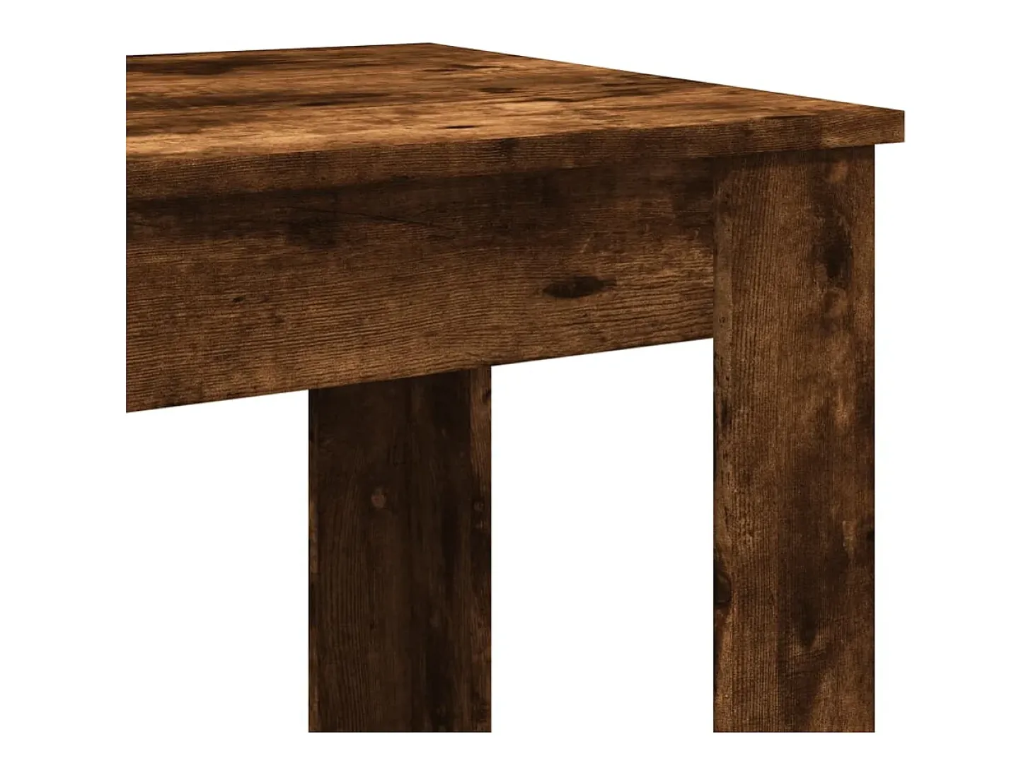 Mesa alta de bar madera ingeniería roble ahumado 51x50x103,5 cm