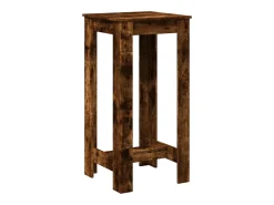 Mesa alta de bar madera ingeniería roble ahumado 51x50x103,5 cm