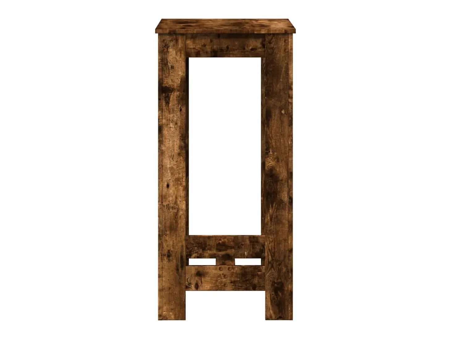 Mesa alta de bar madera ingeniería roble ahumado 51x50x103,5 cm