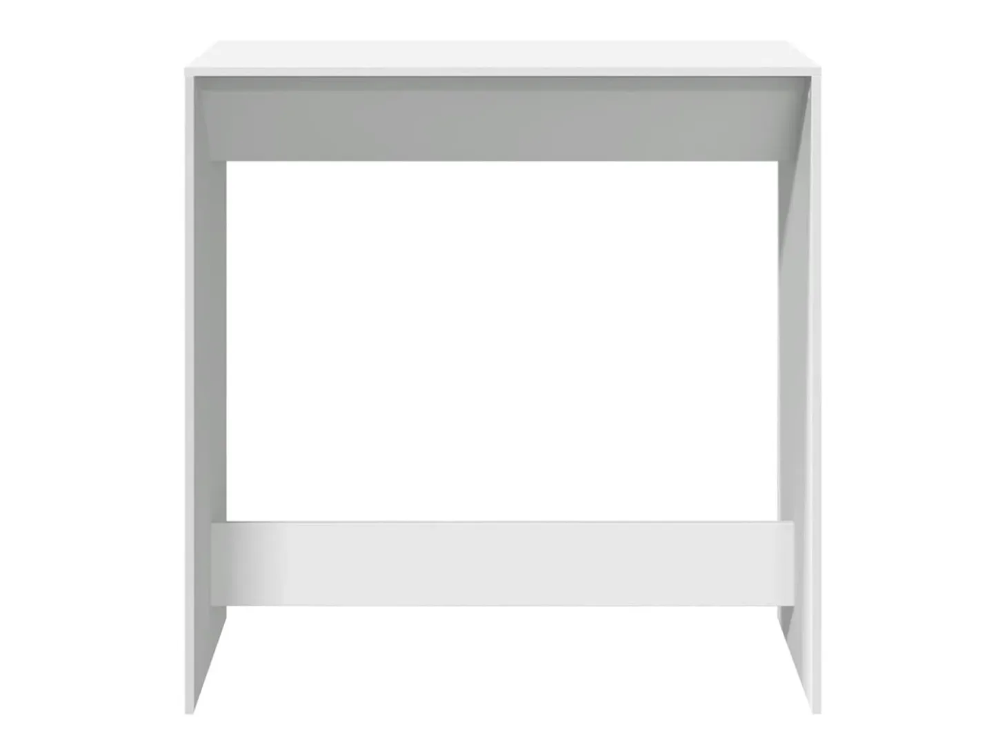 Mesa alta de bar madera ingeniería blanca 102x50x103,5 cm