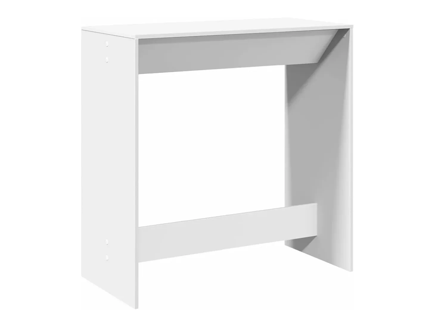 Mesa alta de bar madera ingeniería blanca 102x50x103,5 cm