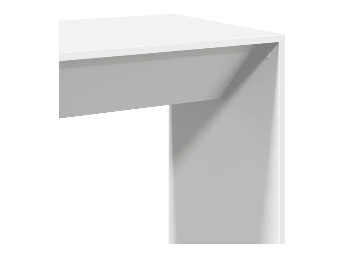 Mesa alta de bar madera ingeniería blanca 102x50x103,5 cm