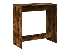 Mesa alta de bar madera ingeniería roble ahumado 102x50x103,5cm