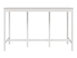 Mesa alta de bar madera maciza de pino blanco 180x80x110 cm