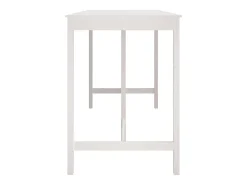 Mesa alta de bar madera maciza de pino blanco 180x80x110 cm