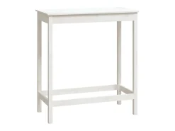 Mesa alta de bar madera maciza de pino blanco 100x50x110 cm
