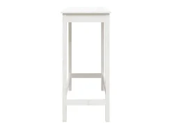 Mesa alta de bar madera maciza de pino blanco 100x50x110 cm