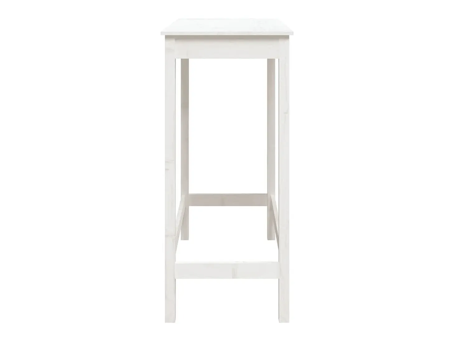 Mesa alta de bar madera maciza de pino blanco 100x50x110 cm