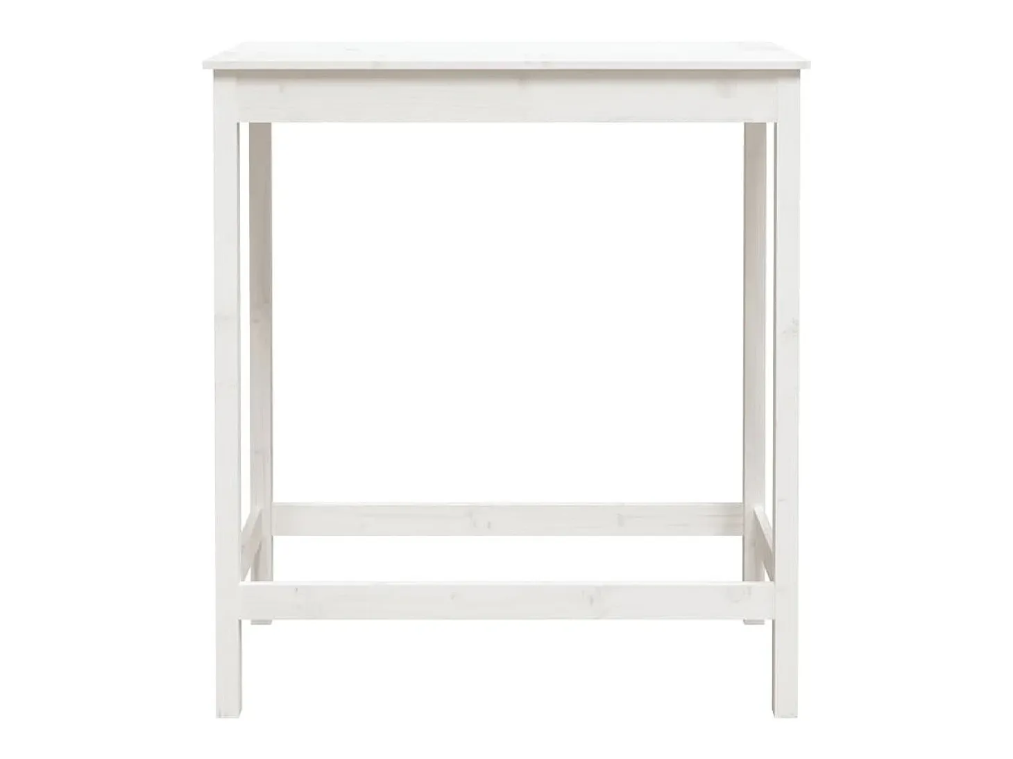 Mesa alta de bar madera maciza de pino blanco 100x50x110 cm