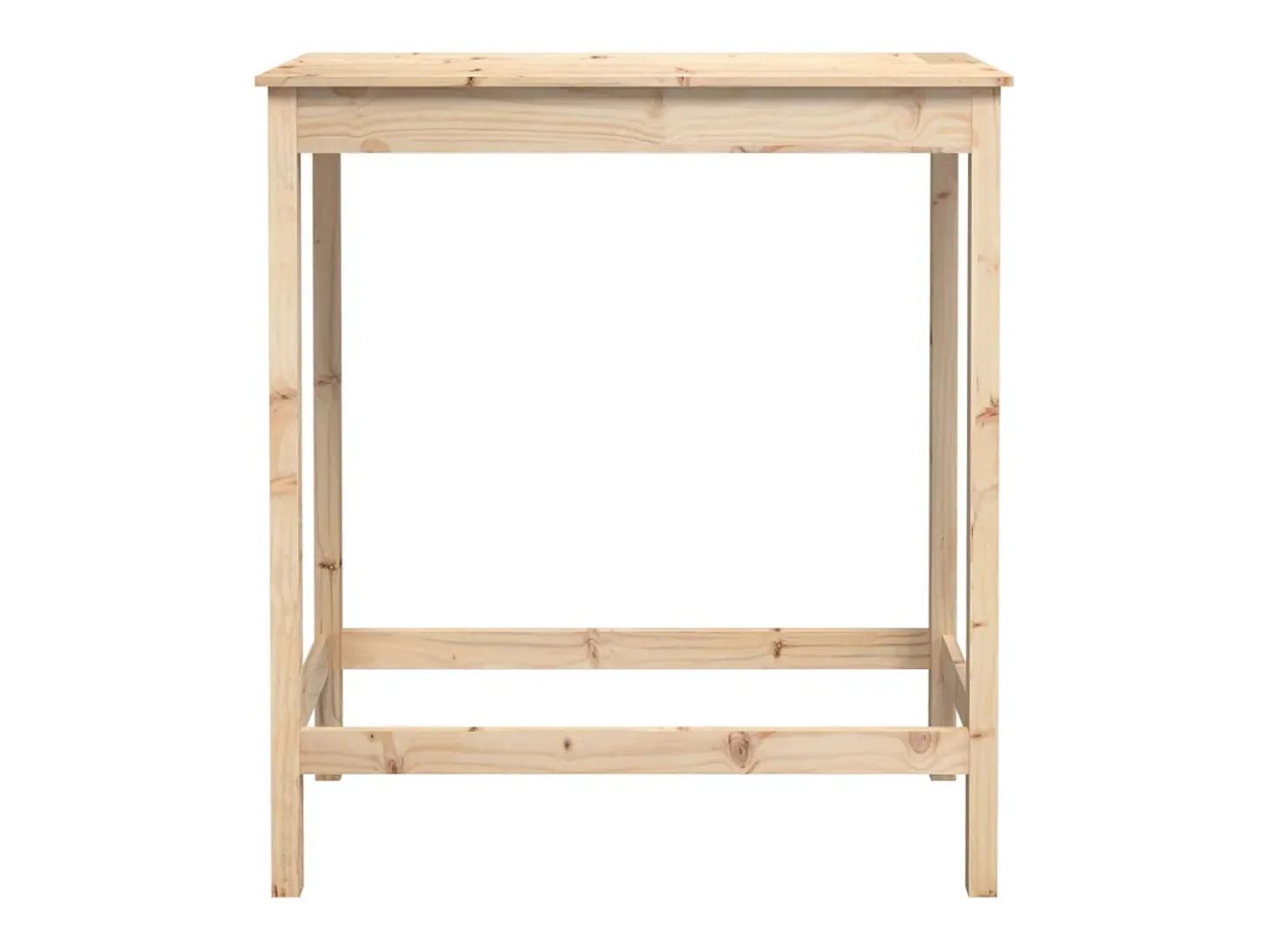 Mesa alta de bar madera maciza de pino 100x50x110 cm
