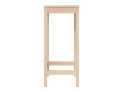Mesa alta de bar madera maciza de pino 50x50x110 cm
