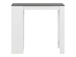 Mesa alta de cocina con estantería blanca 110x50x103 cm ES251939