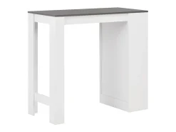 Mesa alta de cocina con estantería blanca 110x50x103 cm ES251939