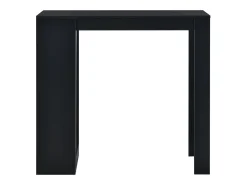 Mesa alta de cocina con estantería negra 110x50x103 cm
