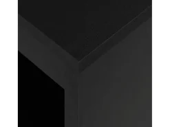 Mesa alta de cocina con estantería negra 110x50x103 cm