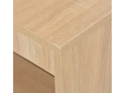Mesa alta de cocina con estantería color roble 110x50x103 cm ES612620
