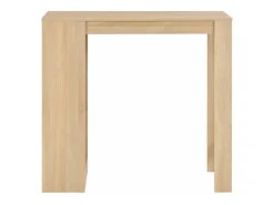 Mesa alta de cocina con estantería color roble 110x50x103 cm ES612620