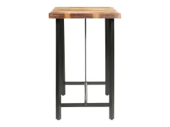 Mesa alta de cocina de madera maciza reciclada 180x70x107 cm