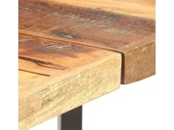 Mesa alta de cocina de madera maciza reciclada 180x70x107 cm