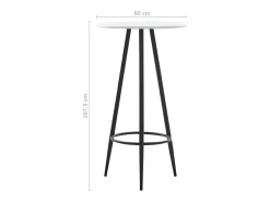 Mesa alta de cocina MDF blanco 60x107,5 cm