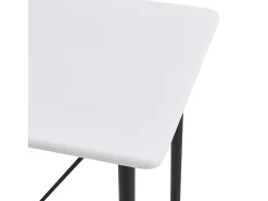 Mesa alta de cocina MDF blanco 120x60x110 cm ES356111