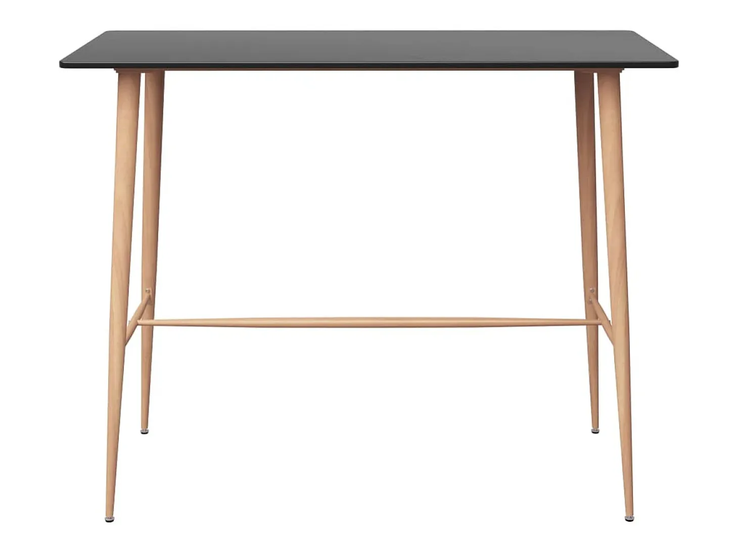 Mesa alta de cocina negro 120x60x105 cm
