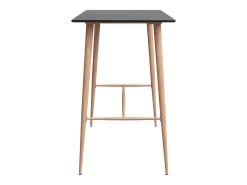 Mesa alta de cocina negro 120x60x105 cm