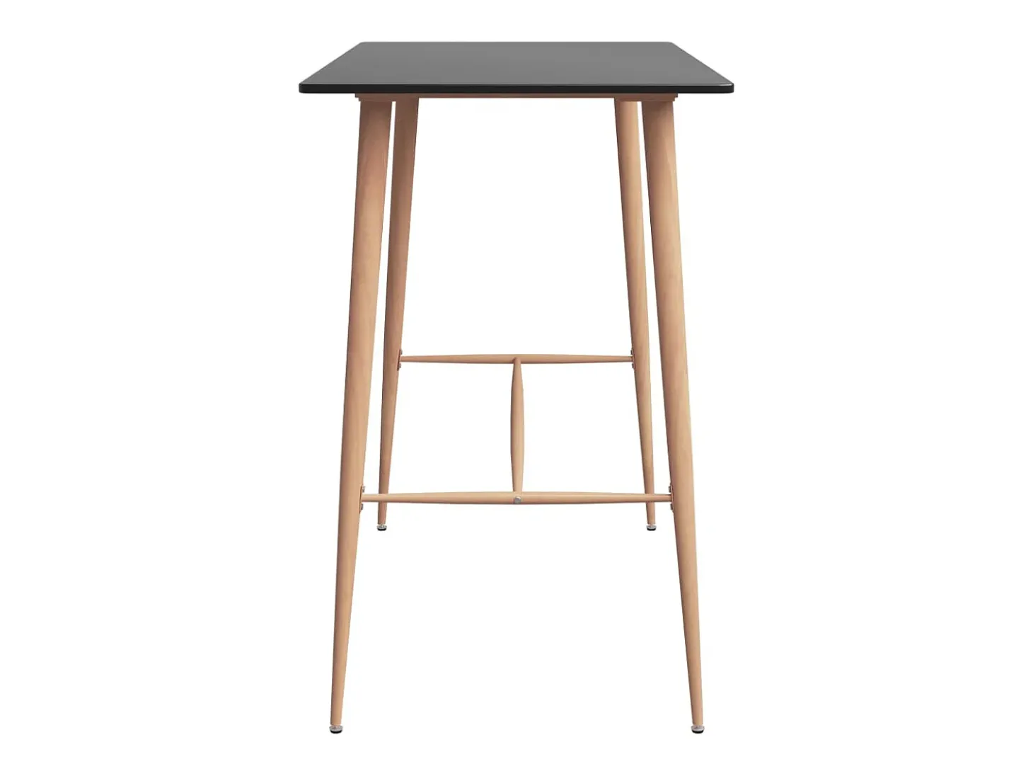 Mesa alta de cocina negro 120x60x105 cm