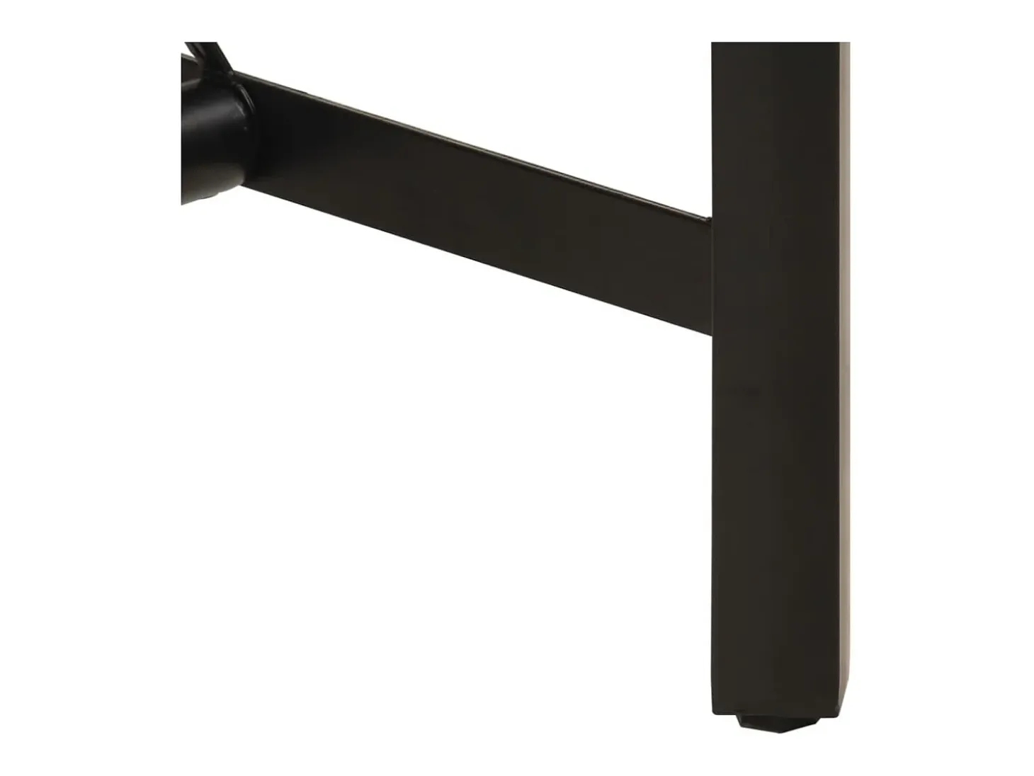 Mesa alta de hierro y madera maciza de acacia 180x70x107 cm