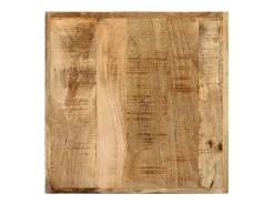 Mesa alta de hierro y madera maciza de mango 55x55x107 cm