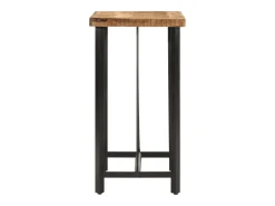 Mesa alta de hierro y madera maciza de mango 55x55x107 cm ES557490